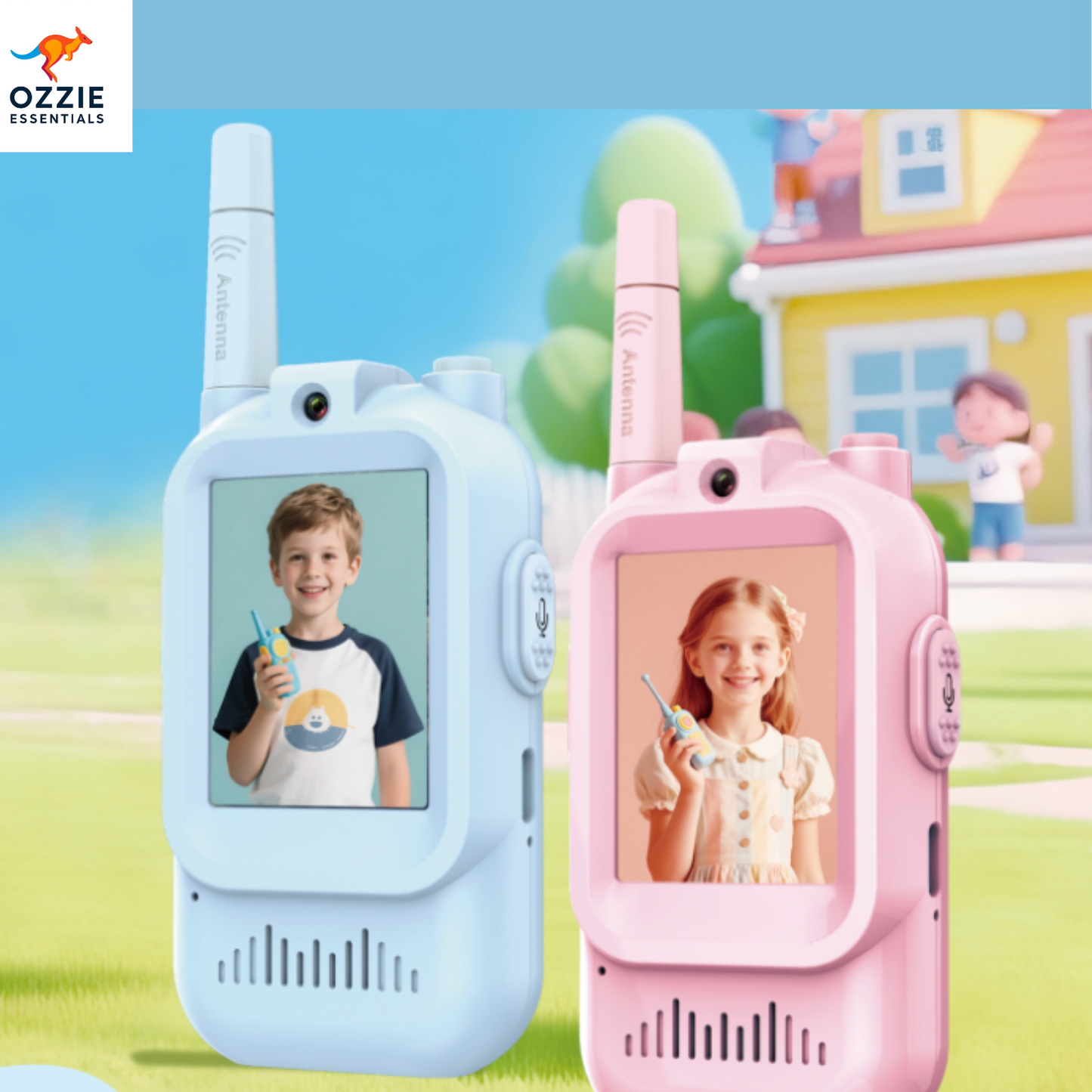 Kids Video Walkie Talkie 2-Way Radio | 2-Inch Screen, 1500FT Range, Fun Voice Effects β Perfect Gift for Ages 3-12 | Outdoor Play & Christmas Toy